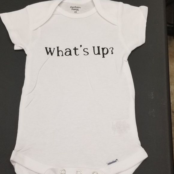 "What's up" (chicken butt) onesies - Picture 1 of 2